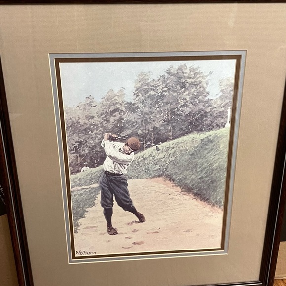A. B. Frost Artwork - 2 pieces of vintage golf prints - Picture 4 of 7